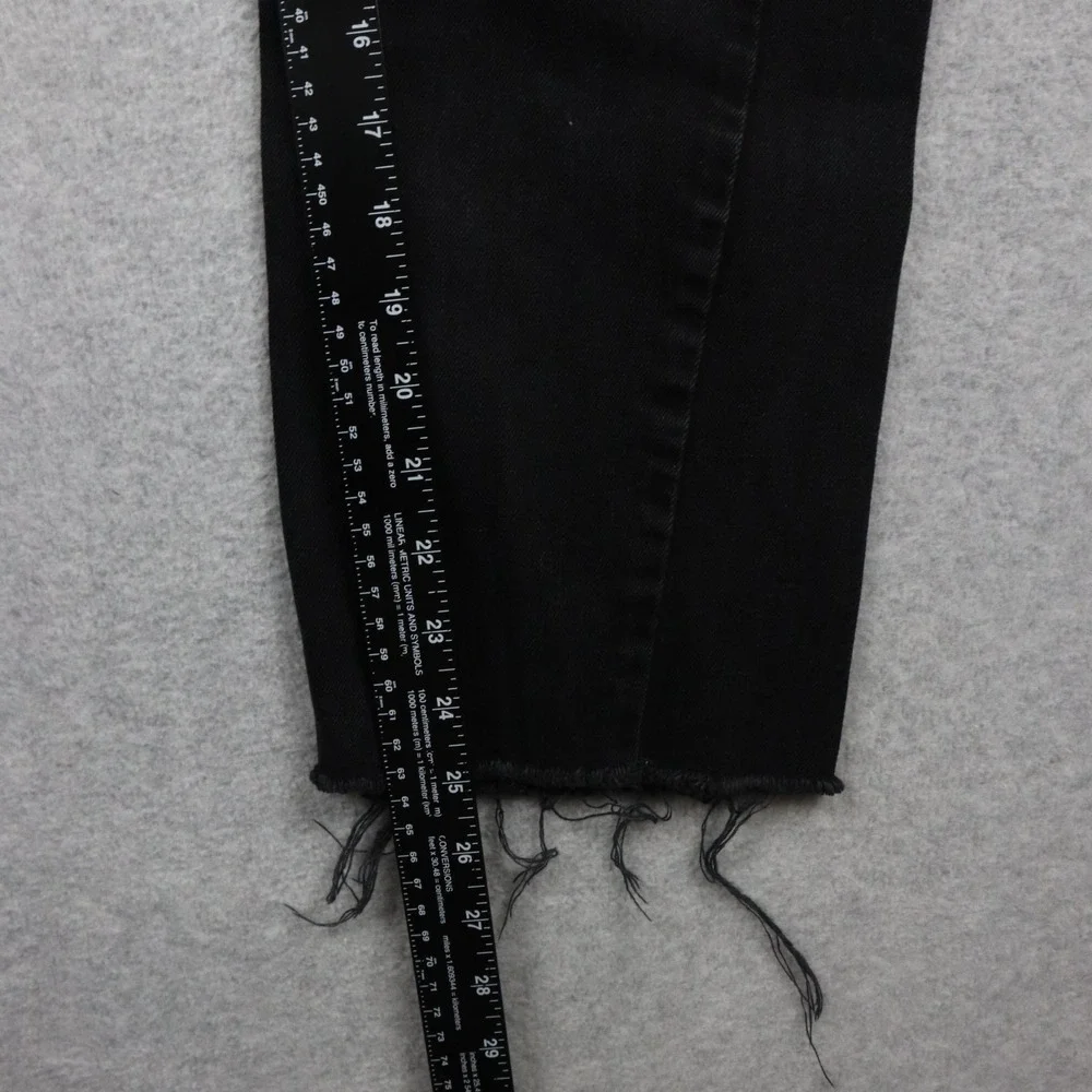 Levi's 514 Jeans Mens 32x25 Straight Fit Cropped Raw Hem Stretch Denim‎ Black